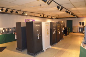 Fort Knox safes in a showroom