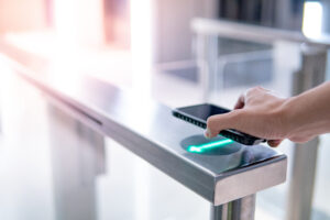 Turnstile entry with smartphone